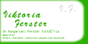 viktoria ferster business card